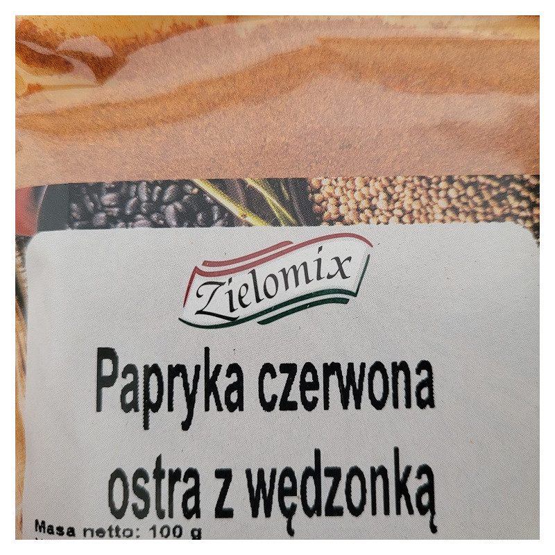 PAPRYKA CZERWONA MIELONA OSTRA WĘDZONA 100G