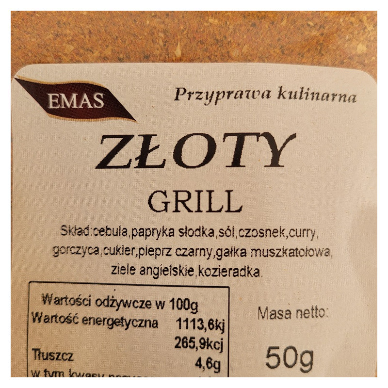 ZŁOTY GRILL 50G