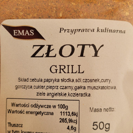 ZŁOTY GRILL 50G