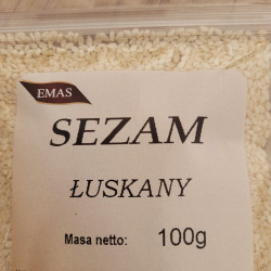 SEZAM BIAŁY ŁUSKANY 100G