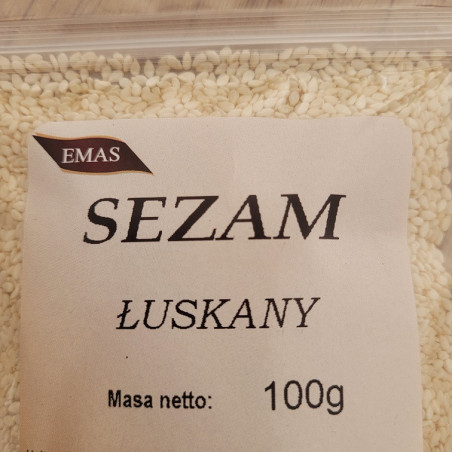 SEZAM BIAŁY ŁUSKANY 100G