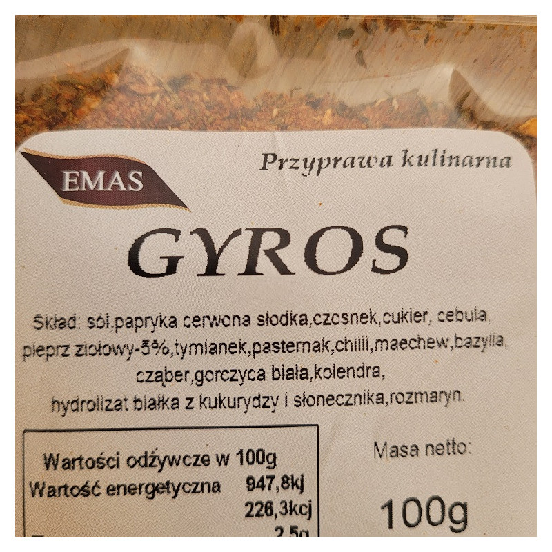 PRZYPRAWA DO GYROSA 100G