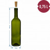 BUTELKA NA WINO 750ML OLIWKOWA