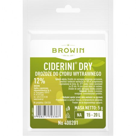 DROŻDZE CIDERINI DRY